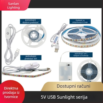 Dekorativna slika s LED trakom, 5V USB kutija za baterije, dvobojno i trobojno osvjetljenje