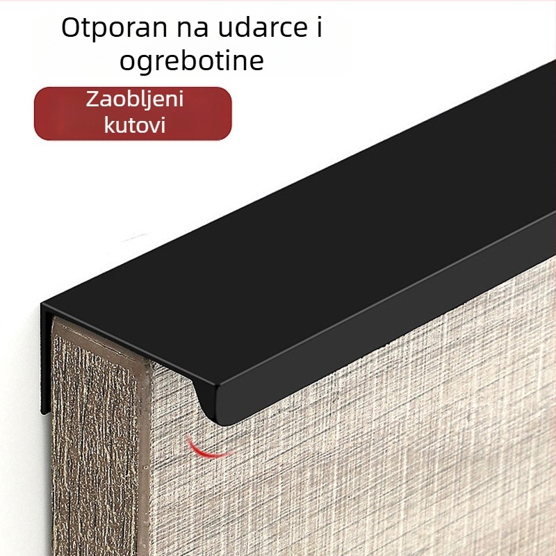 Skrivena ručka za ormariće i garderobe – moderni minimalistički stil, bez bušenja