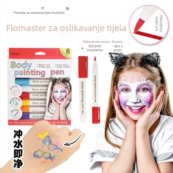 Pero za crtanje po tijelu, perivo tetovažno marker za pozornicu i festival, DIY crtanje lica i grafita, akrilno crtalo