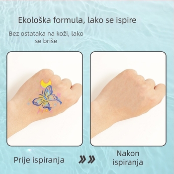 Pero za crtanje po tijelu, perivo tetovažno marker za pozornicu i festival, DIY crtanje lica i grafita, akrilno crtalo