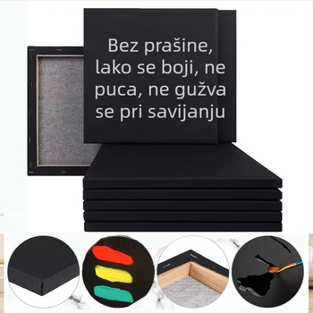 Crno platno za akrilno slikanje s afričkim motivom, prilagodljiv uzorak