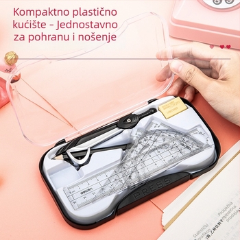 Deli 72151 Set kompasa – 8-dijelni alat za crtanje za učenike