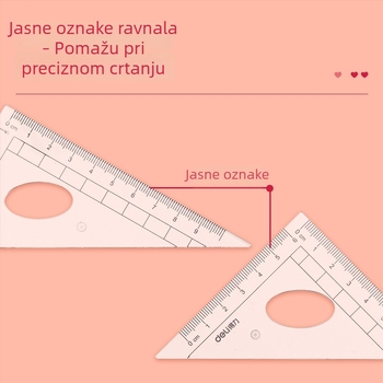 Deli 72151 Set kompasa – 8-dijelni alat za crtanje za učenike