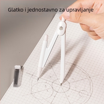 Deli VC211 Metalni set kompasa – 8 dijelova (kompas, Ravnalo, trokutić, kutomjer)