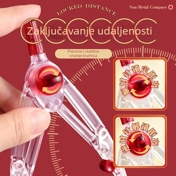 Deli ne-metalni komplet kompas i ravnalo za ispite, alat za crtanje kružnica, profesionalni plastični alat za crtanje
