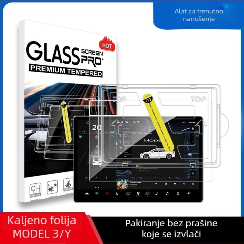 Tesla Model 3/Y 2025 zaštitna folija za središnji zaslon, kaljeni film, prozirno