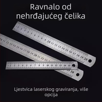 Višenamjenska debela čelična ravnala za nastavu u učionici, nehrđajući čelik ravnalo za crtanje i mjerenje