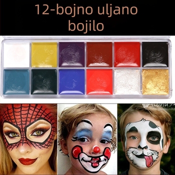 12 boja ulja za kazališni makeup i bojenje tijela za Halloween