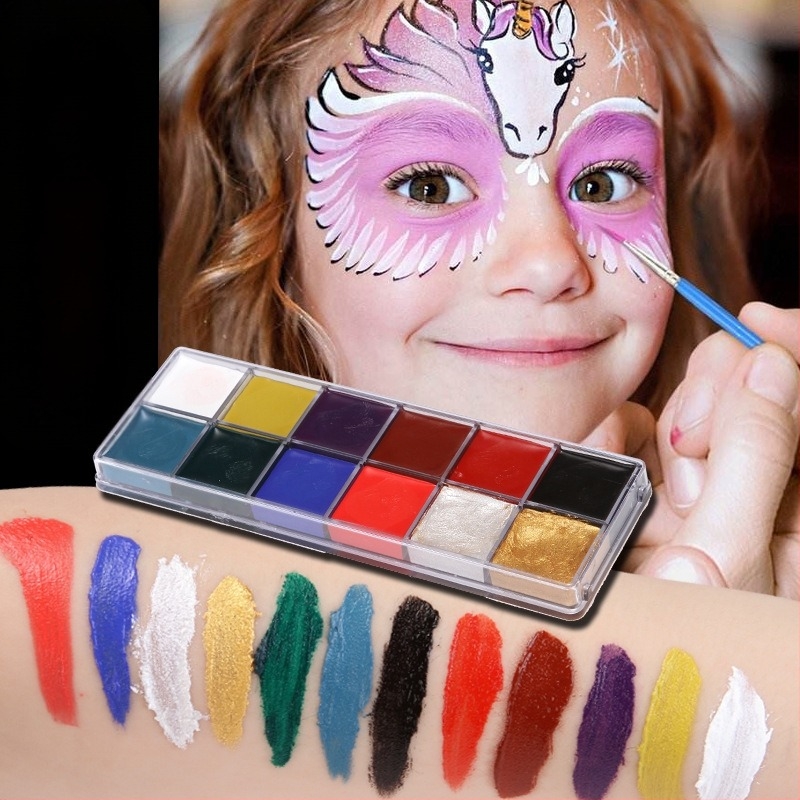 12 boja ulja za kazališni makeup i bojenje tijela za Halloween
