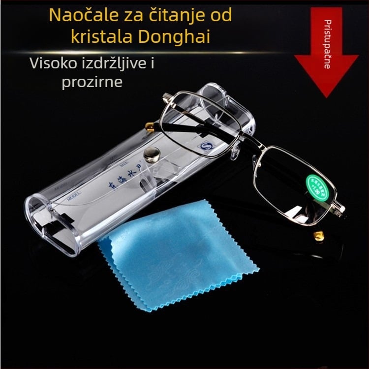 Kaidi naočale za čitanje s optičkim staklom, protiv umora i protiv zračenja, kristalne leće, model 2809