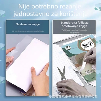 Koverte za knjige za učenike osnovne i srednje škole, odvojive, prozirne, vodootporne i otporne na prljanje, futrole za udžbenike.