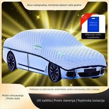 Debela navlaka za auto s zaštitom od grada, UV zaštitom i toplinskom izolacijom – univerzalna vodootporna navlaka