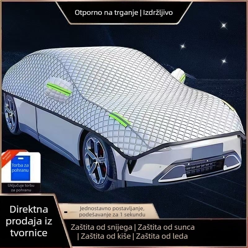 Debela navlaka za auto s zaštitom od grada, UV zaštitom i toplinskom izolacijom – univerzalna vodootporna navlaka
