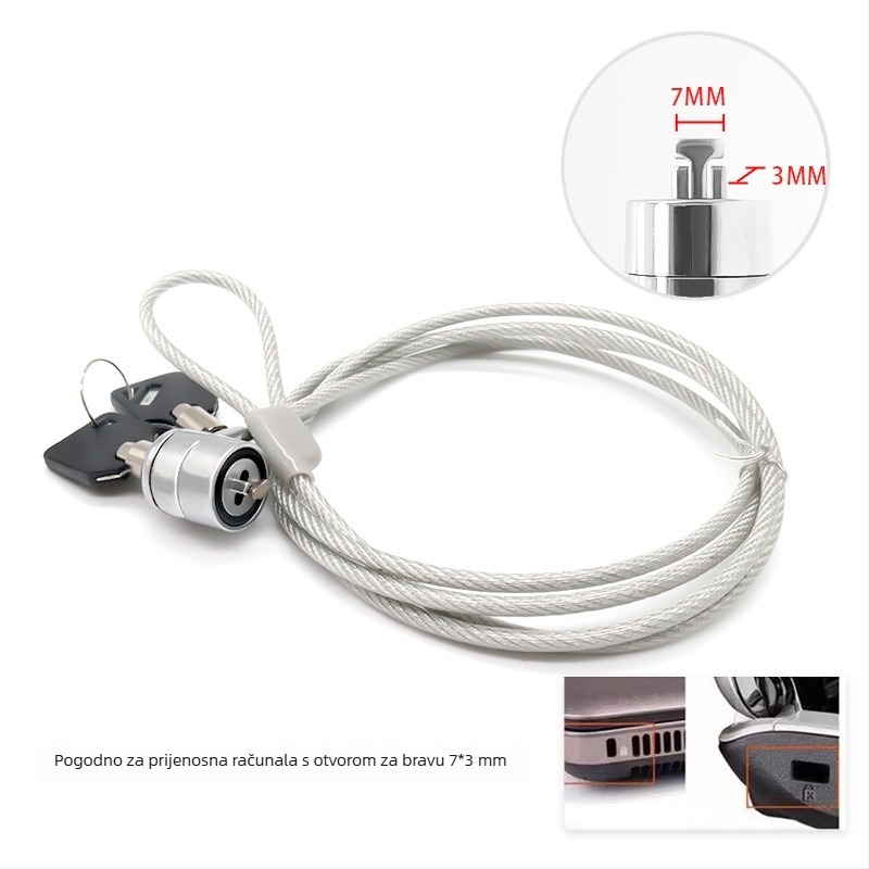 Xmm Xin Password 4-znamenkasti sigurnosni kabel za zaključavanje prijenosnog računala s metalnim užetom, zaštita od krađe, univerzalno, prenosno