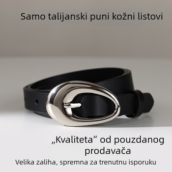 Ženski kožni kaiš u američkom retro stilu s tamnom zvijezdom dekoracijom, za traperice, širina 2-4 cm, jedna veličina, proljeće 2025