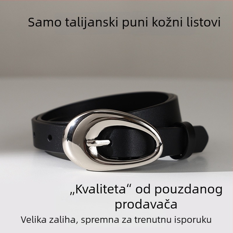 Ženski kožni kaiš u američkom retro stilu s tamnom zvijezdom dekoracijom, za traperice, širina 2-4 cm, jedna veličina, proljeće 2025