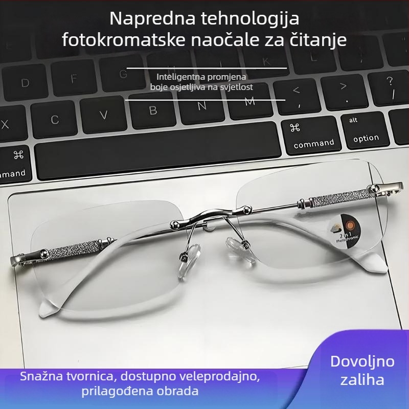Čitajući naočale s promjenom boje za osobe srednje dobi i starije, vrhunske HD naočale protiv plavog svjetla za muškarce i žene