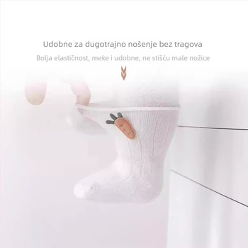Dječje čarape za dojenčad 0–3 mjeseca, proljeće i jesen, pamuk, prozračne, protiv mirisa, Klasa A