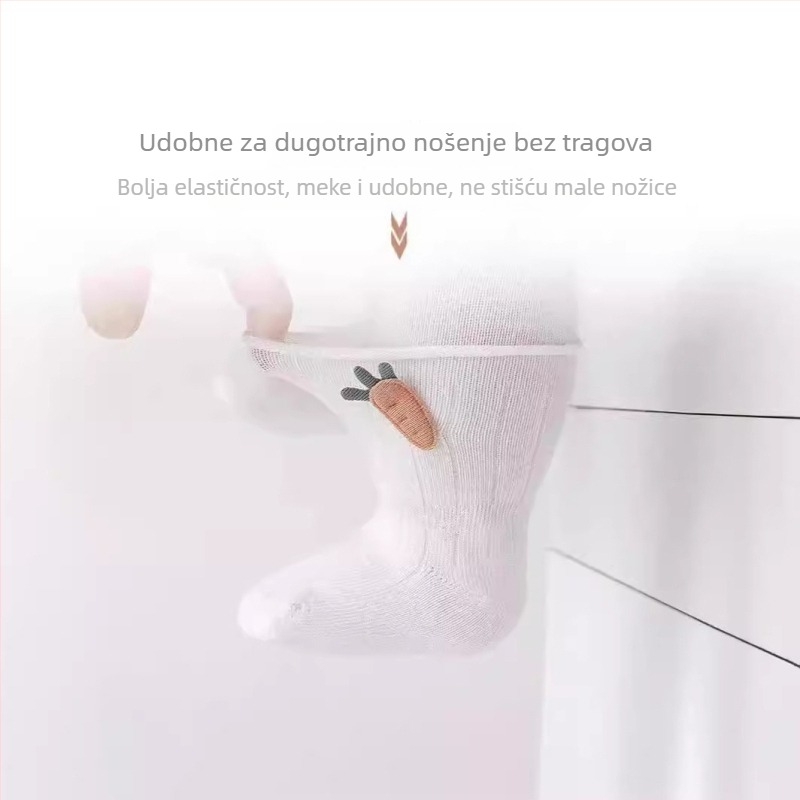 Dječje čarape za dojenčad 0–3 mjeseca, proljeće i jesen, pamuk, prozračne, protiv mirisa, Klasa A