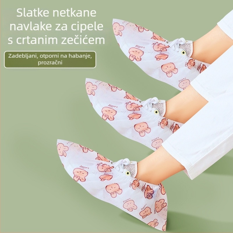 Jednokratne navlake za cipele s otiskom, od debelog netkanog materijala, zaštita od prašine, perive, za radionicu i učionicu