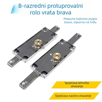 Univerzalna brava za rolo vrata s križnim anti-kradnim dizajnom i bakrenom jezgrom, garažna rolo vrata, srednji donji otvor
