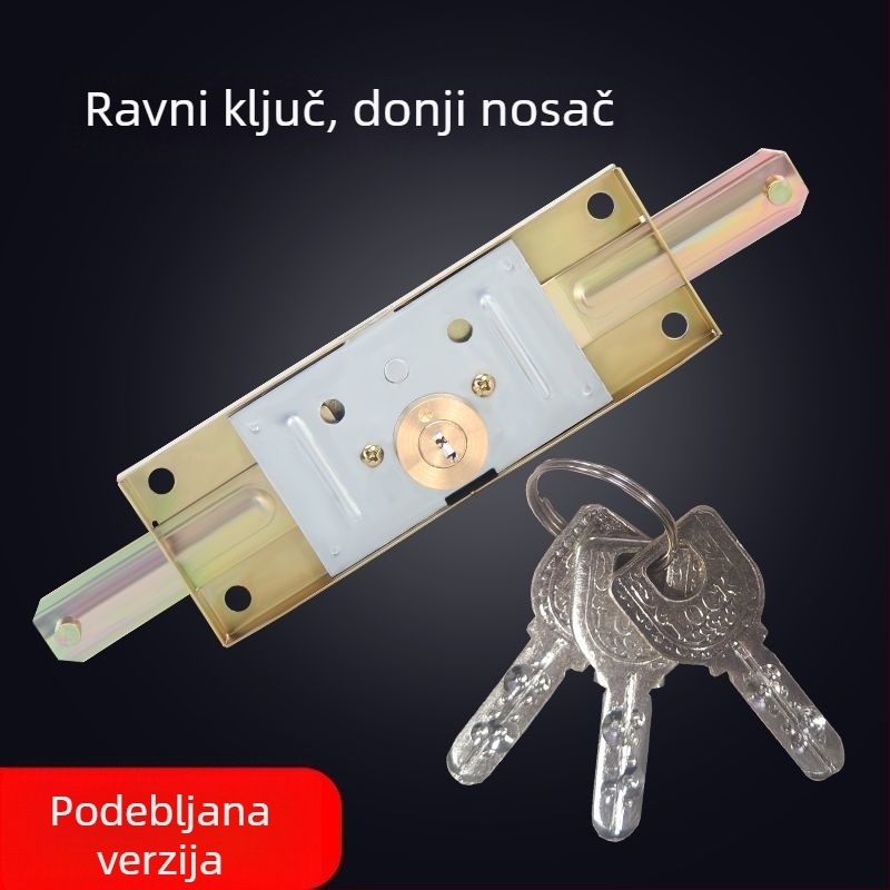 Univerzalna brava za rolo vrata s križnim anti-kradnim dizajnom i bakrenom jezgrom, garažna rolo vrata, srednji donji otvor