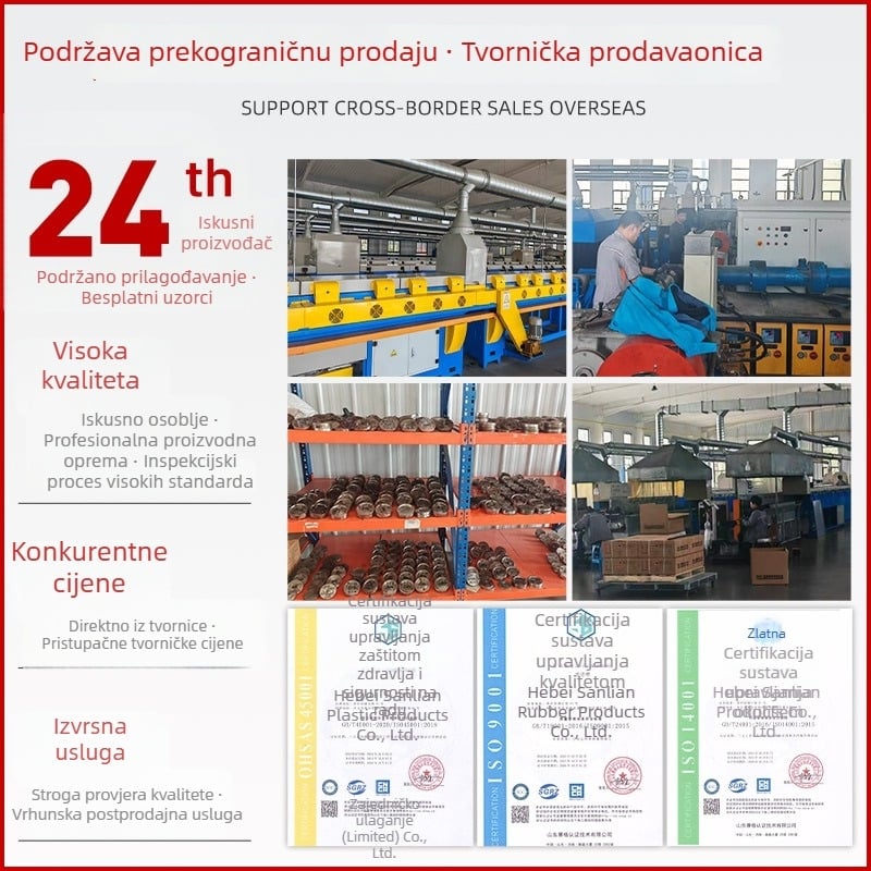 Prilagođena silikon brtva traka, pravokutna, otporna na visoke temperature, otporna na starenje, protiv sklizavanja, protiv sudara