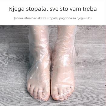 Jednokratna prozirna PE maska za stopala, vodootporna njega stopala i eksfolijacija mrtve kože