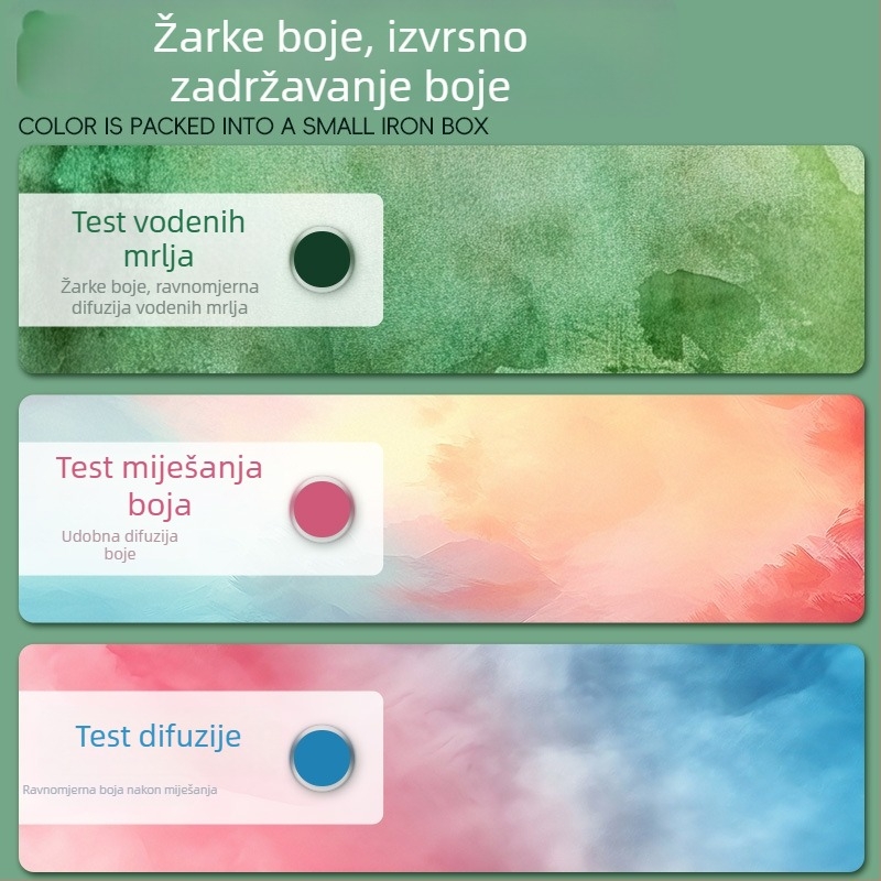 Čvrsti set akvarela u metalnoj kutiji s perlatnim bojama, komplet za crtanje za učenike, 50/72/90/100 boja