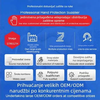 Jednokratne nitrilne rukavice, plave boje, otporne na habanje i proklizavanje, otporne na kiseline i lužine, deblje, višestruke zaštitne rukavice