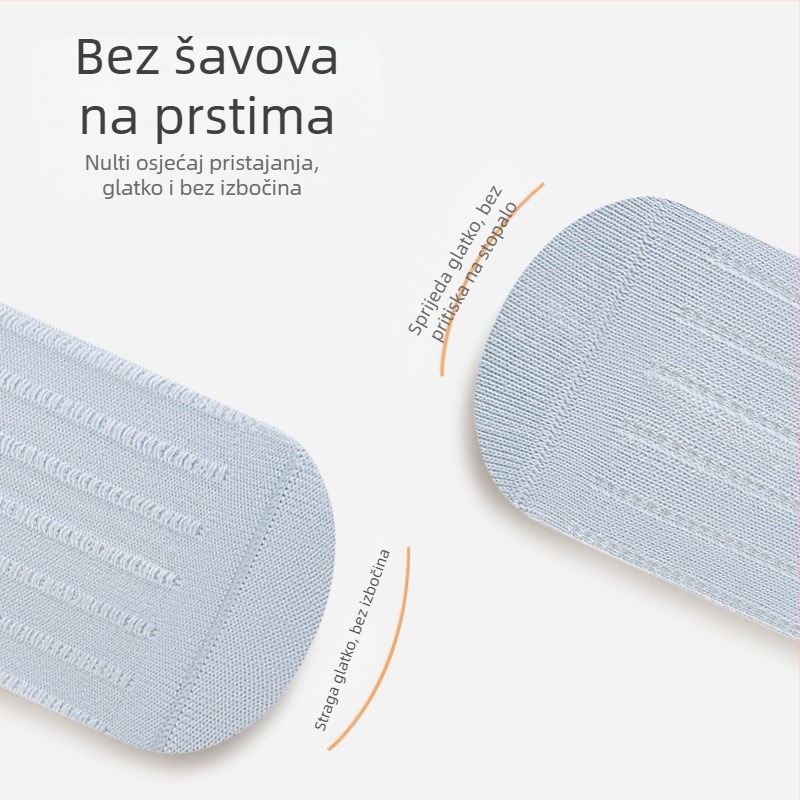 Tri para bebinih čarapa od češanog pamuka, bezšivne i bez stiskanja, antibakterijske srednje visine za bebe