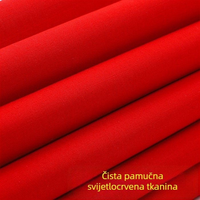 100% pamuk crvena saten tkanina za vjenčanja i otvorenje u kineskom stilu