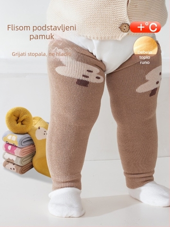 Dječji leg warmers iznad koljena za djecu 0–3 godine, toplo za proljeće, jesen i zimu, karikatura uzorak, dvije boje
