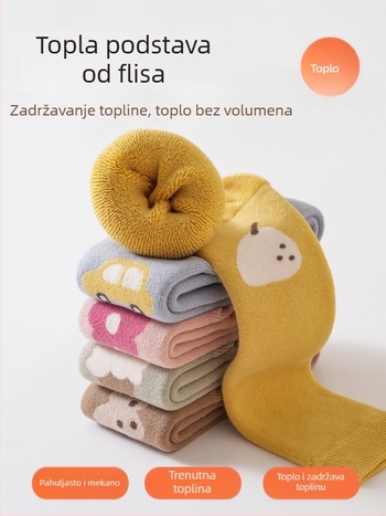 Dječji leg warmers iznad koljena za djecu 0–3 godine, toplo za proljeće, jesen i zimu, karikatura uzorak, dvije boje