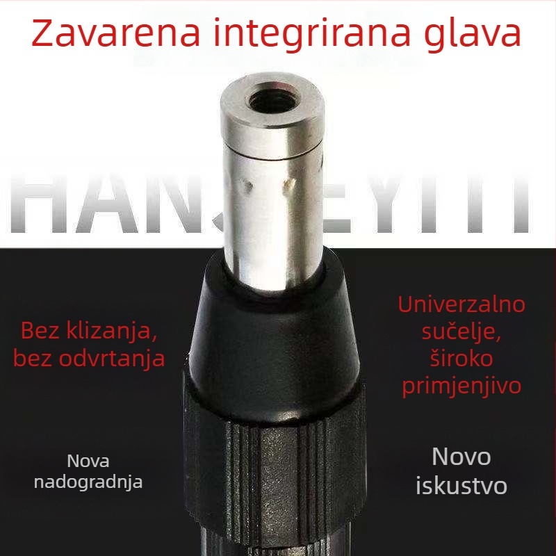 Nerđajući čelik, zavarena jedinstvena glava štapa, debljina stijenke 0,8 mm; višenamjenski štap za branje voća s visine, ribolovna palica i harpun štap.