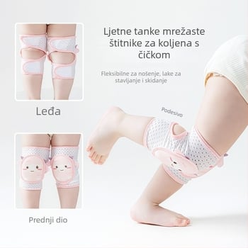 Set zaštitnika za koljena i lakte za bebe — protiv pada, podesivi, ljetni mrežasti tanki dizajn, za puzanje i hodanje