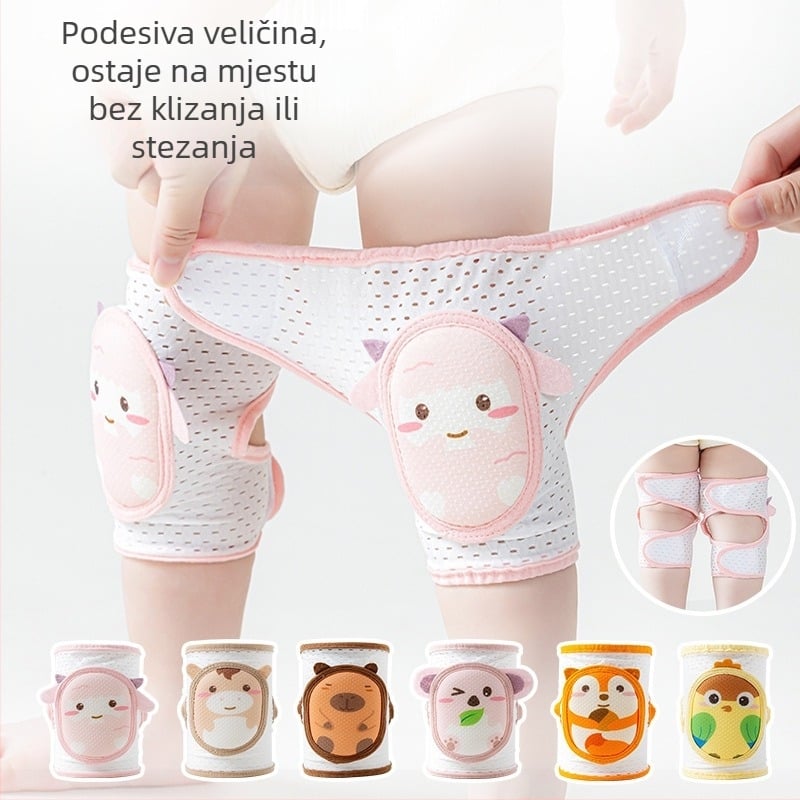 Set zaštitnika za koljena i lakte za bebe — protiv pada, podesivi, ljetni mrežasti tanki dizajn, za puzanje i hodanje