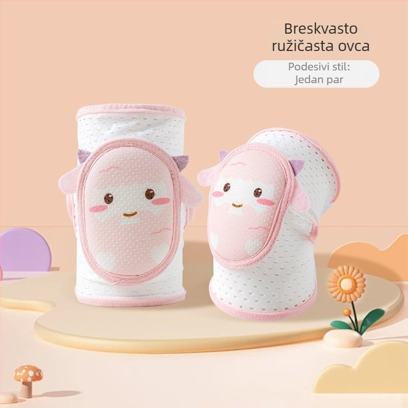 Set zaštitnika za koljena i lakte za bebe — protiv pada, podesivi, ljetni mrežasti tanki dizajn, za puzanje i hodanje