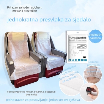 Jednokratna navlaka za sjedalo za putovanje: avion i brzi vlak EMU; zaštita od prašine i bakterija, debeli zaštitni omotač i jastuk za sjedalo