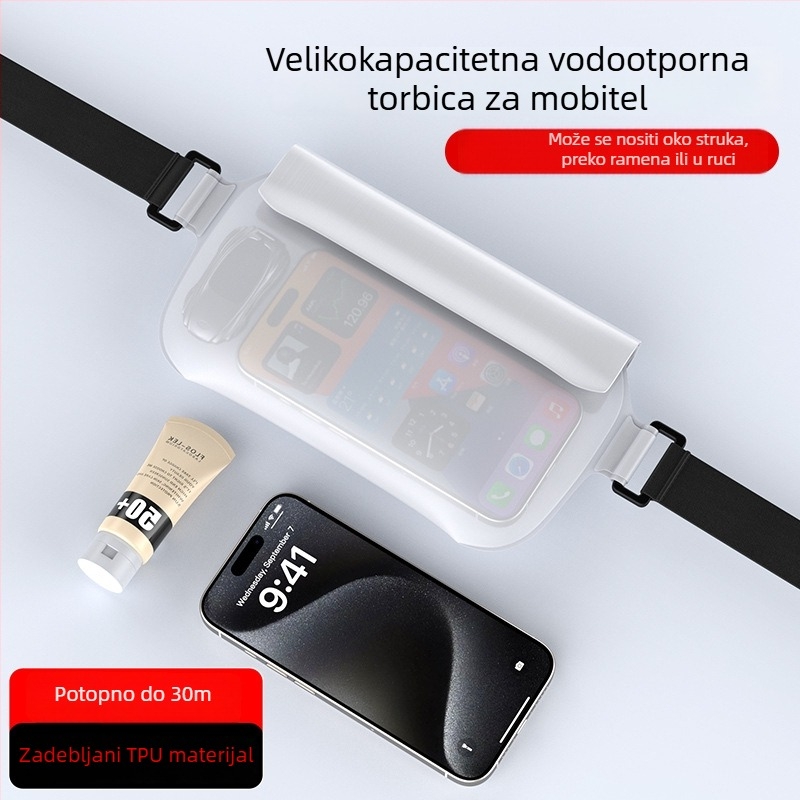 Vodootporna TPU torbica za telefon – veliki kapacitet, pogodna za plivanje, ronjenje i vodene sportove