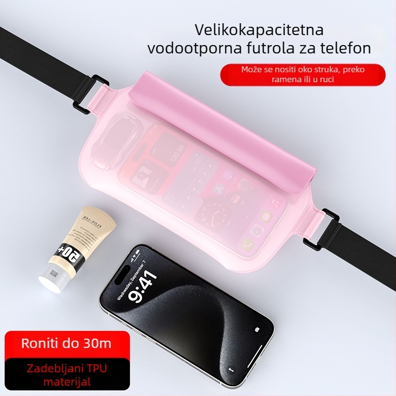 Vodootporna TPU torbica za telefon – veliki kapacitet, pogodna za plivanje, ronjenje i vodene sportove