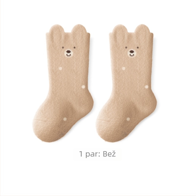 Deblje zimske čarape za bebe i djecu, podstavljene fleecom, srednje dužine, unisex
