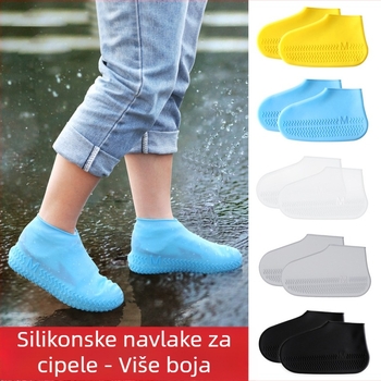 Silikon za kišne cipele, deblji, prijenosni, za odrasle i djecu, vodootporni, protuklizni, za vanjsku upotrebu