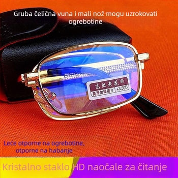 Presbiopijske naočale s punim okvirom Crystal HD leće, dioptrije 150/200/250/300, za muškarce i žene