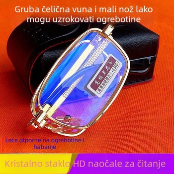 Presbiopijske naočale s punim okvirom Crystal HD leće, dioptrije 150/200/250/300, za muškarce i žene