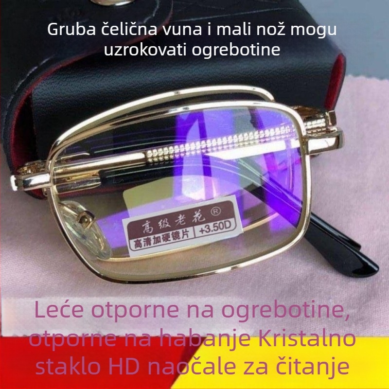 Presbiopijske naočale s punim okvirom Crystal HD leće, dioptrije 150/200/250/300, za muškarce i žene