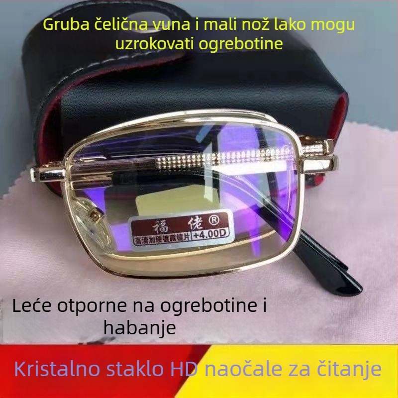 Presbiopijske naočale s punim okvirom Crystal HD leće, dioptrije 150/200/250/300, za muškarce i žene