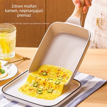 Neprianjajući četvrtasti tiganj za tamagoyaki s Maifan kamenom – japanski stil