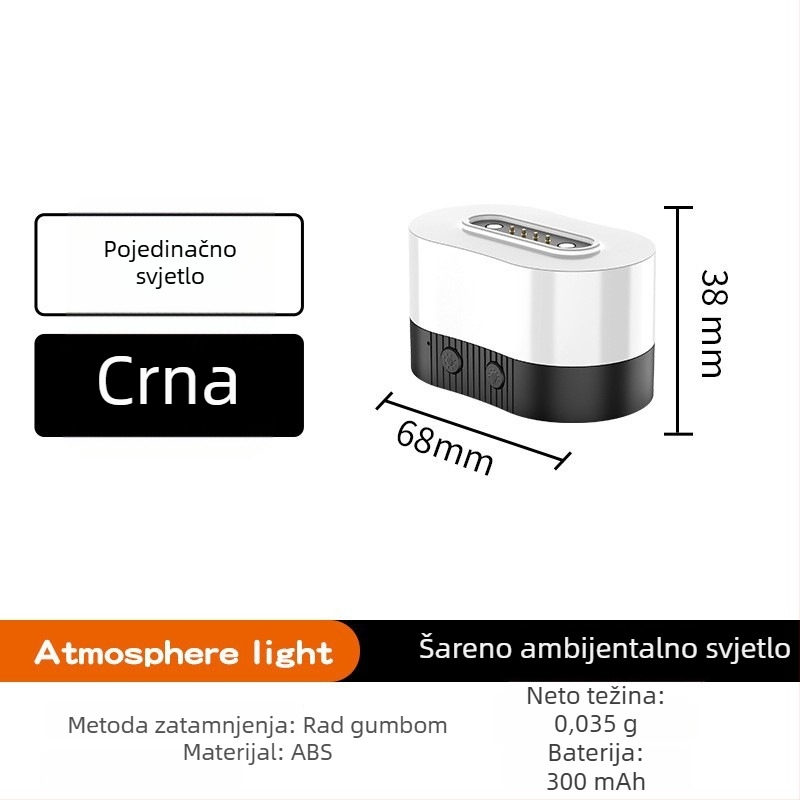 USB punjiva magnetska noćna lampica, elegantna rasvjeta uz krevet, atmosferično osvjetljenje za dječju sobu, za hranjenje djeteta i san