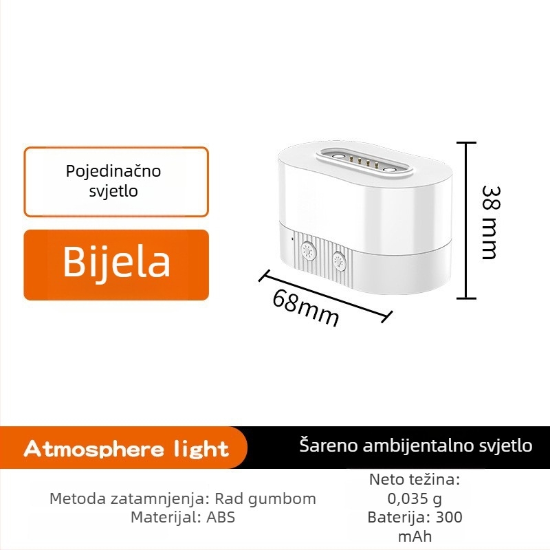 USB punjiva magnetska noćna lampica, elegantna rasvjeta uz krevet, atmosferično osvjetljenje za dječju sobu, za hranjenje djeteta i san